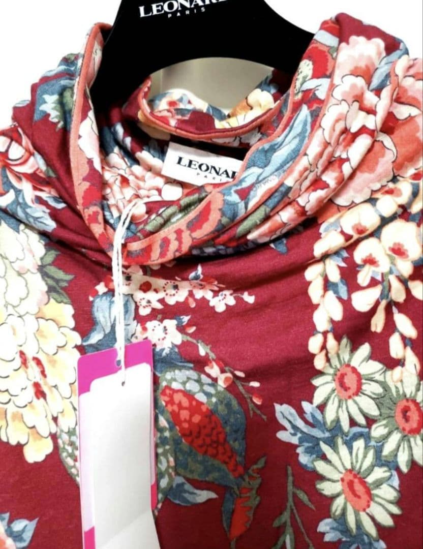 【未使用】レオナールパリ　インポート　税込33万円　ラグラン袖ワンピース　38