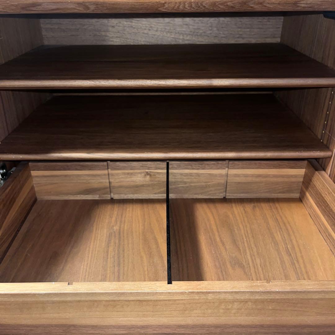 たのメル便　カリモク テレビボード　180 ソリッドアールボード　ウォールナット