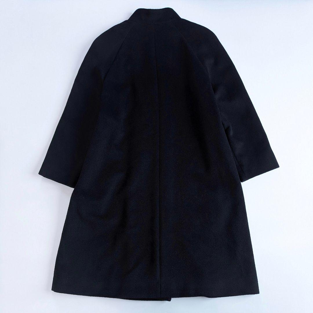 美品 SOIR PERLE ウールアンゴラコート L ブラックフォーマル