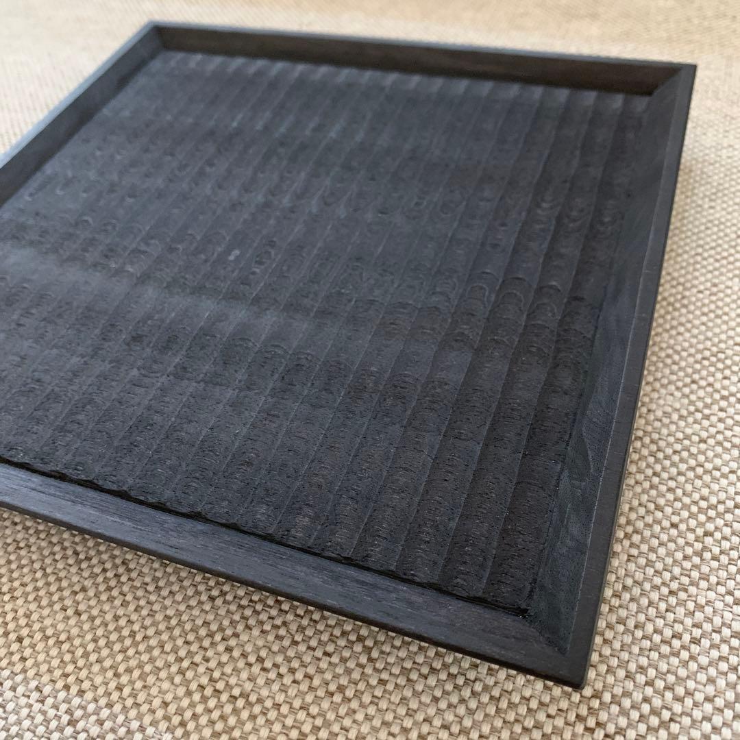 黒の木製トレイ 正方形　作家さん