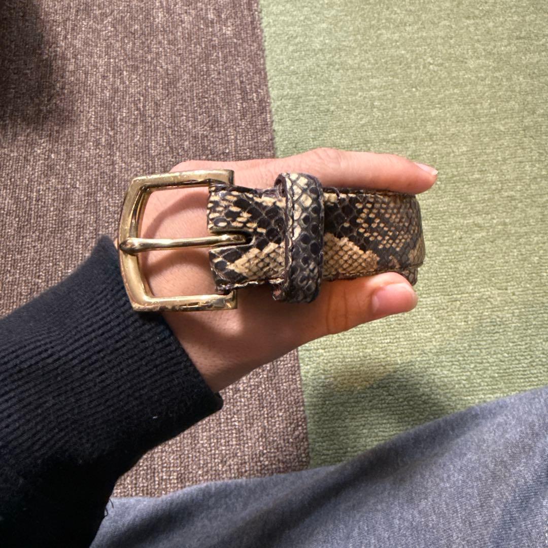 17AW シュプリーム SUPREME FAUX SNAKESKIN BELT