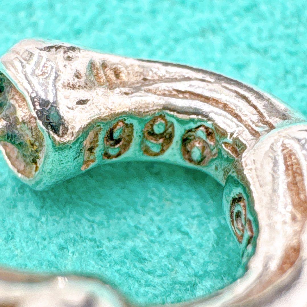 美品 オールドティファニー バンブー スモール ピアス キャッチ社外品 シルバー