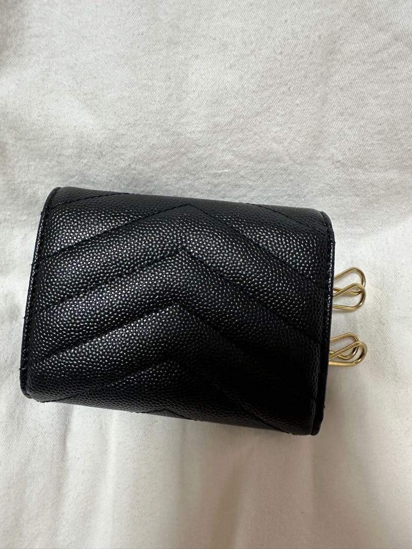 SAINT LAURENT ブラックキーケース YSLロゴ