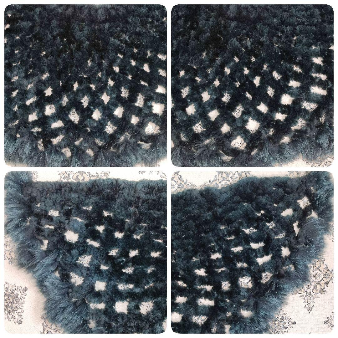 美品　Paula Lishman　ケープ　ビーバー×フォックス　ダークグリーン