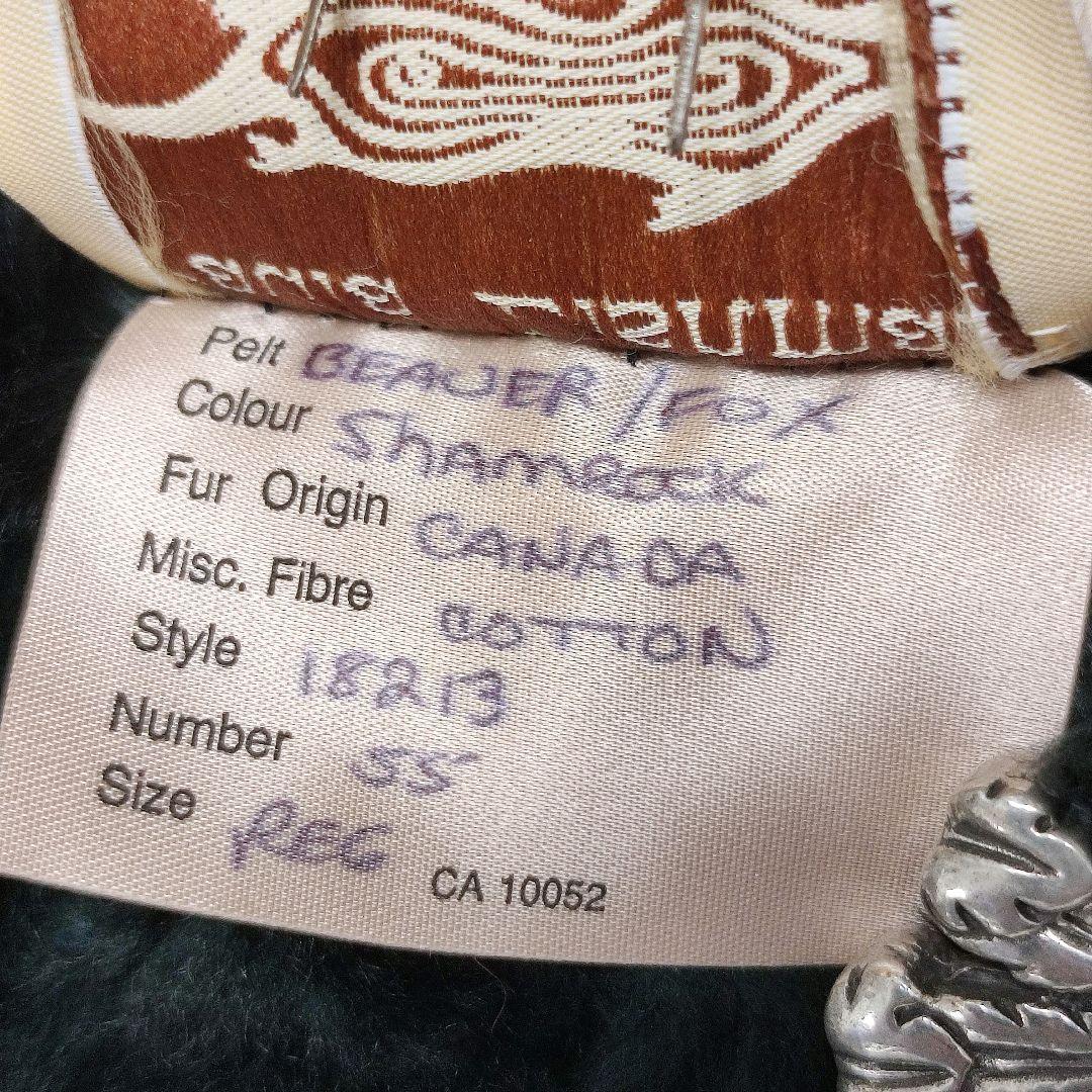 美品　Paula Lishman　ケープ　ビーバー×フォックス　ダークグリーン