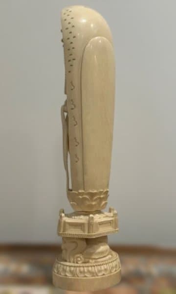 ナリトラ　東洋彫刻 古龍作 観音像 高さ約30.5cm