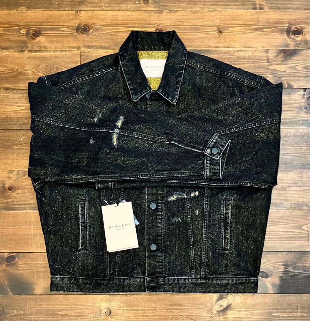 BUSCEMI ブシェミ 高級 金糸使用　デニムジャケット 44　イタリア製