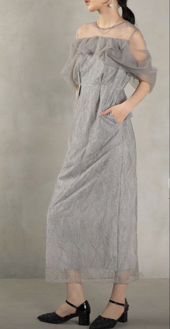 et.UNiVER Tornade pencil dress グレー