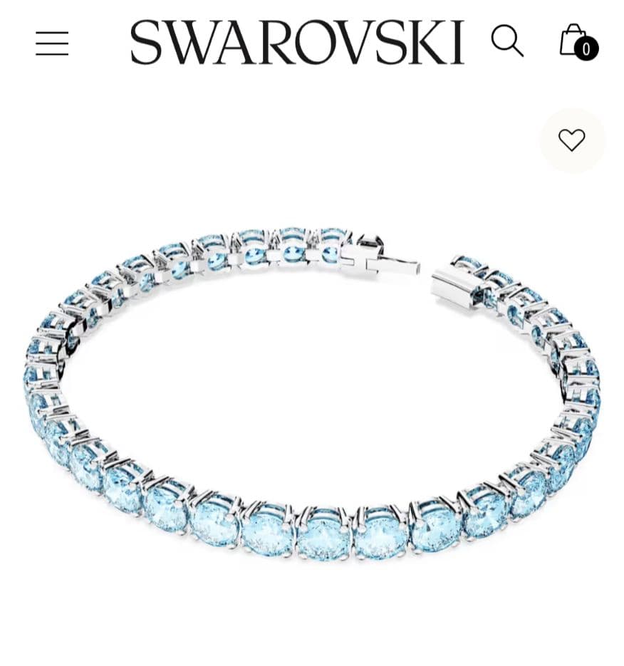 SWAROVSKI　Matrix Tennis ブレスレット　ブルー　M