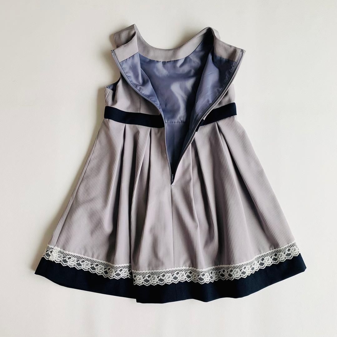 【極美品】サクラ フォーマルワンピース 120 入学式 卒園式 リボン フリル