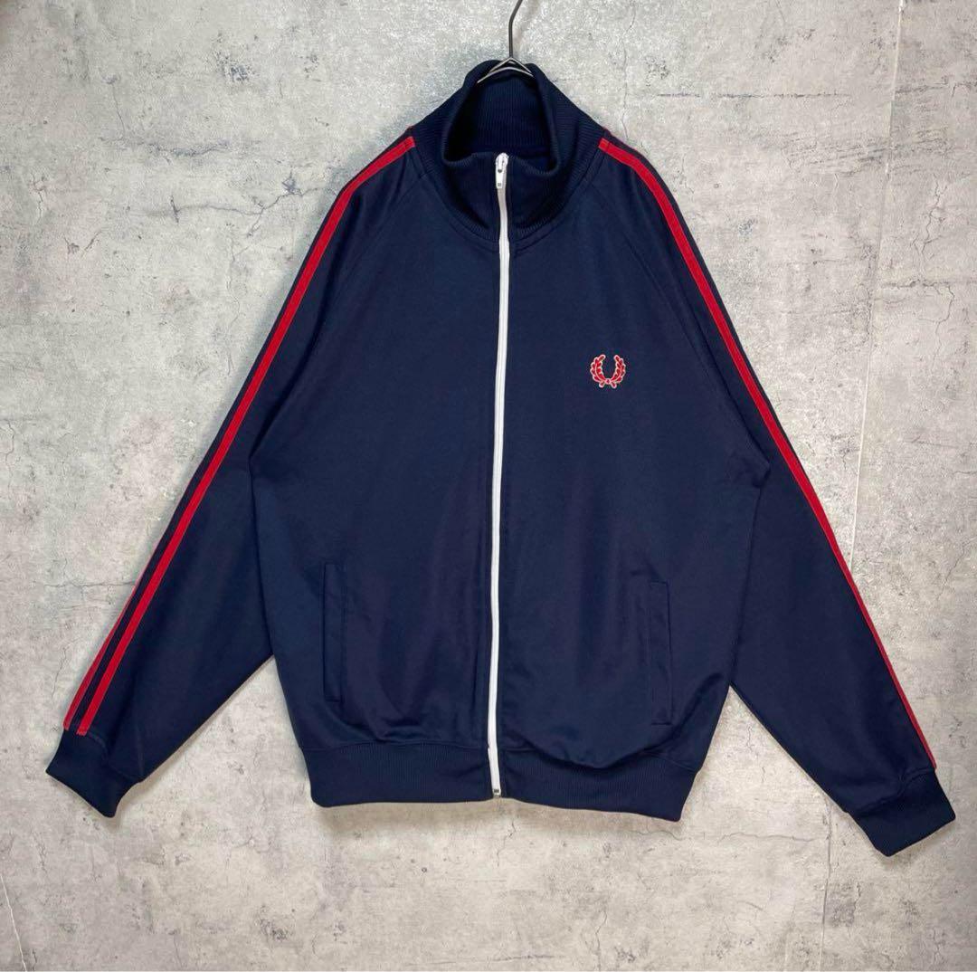 古着 フレッドペリー トラックジャケット ヴィンテージ ネイビー レッド 長袖