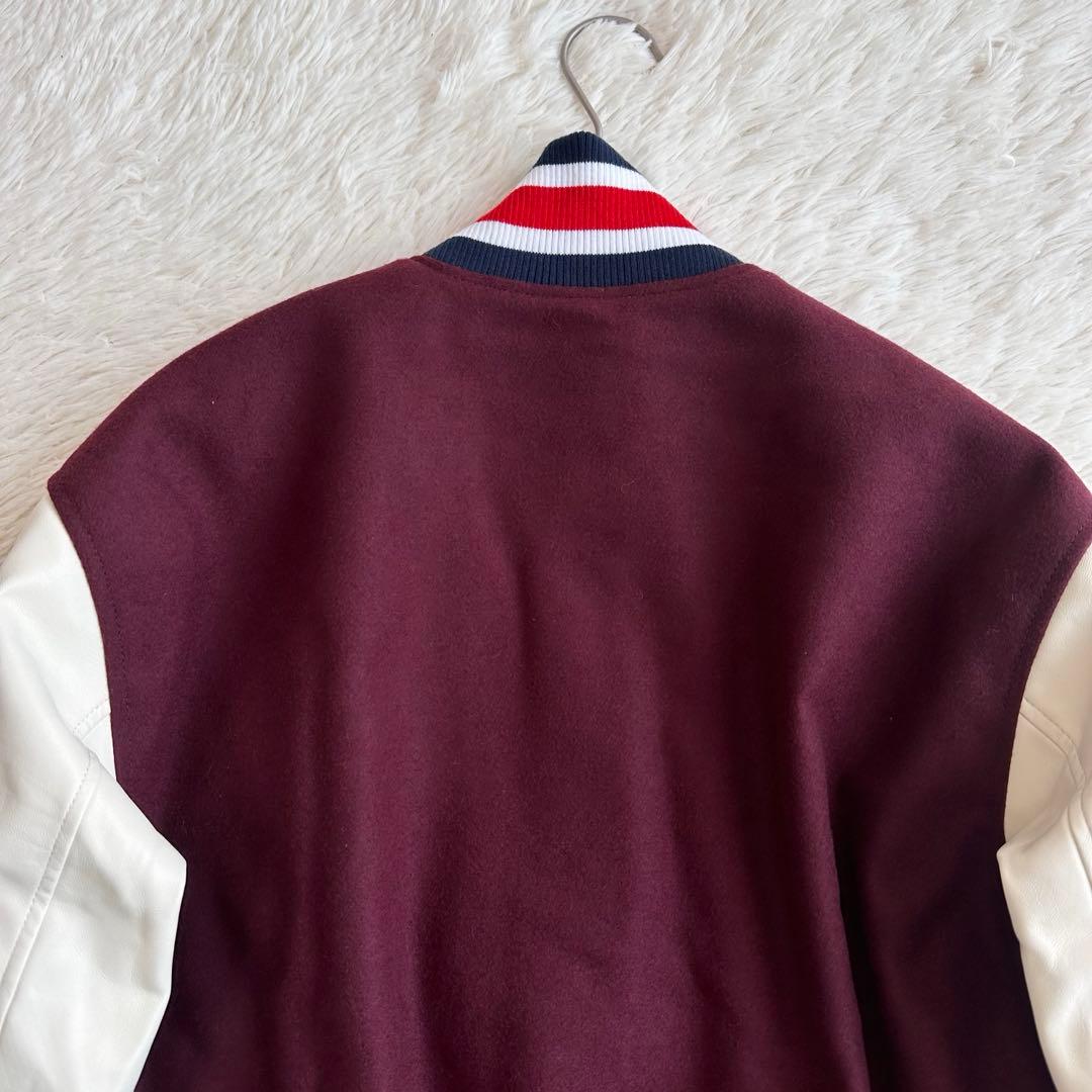 トミー ジーンズ レターマンジャケット スタジャン ブルゾン 刺繍 ワッペン