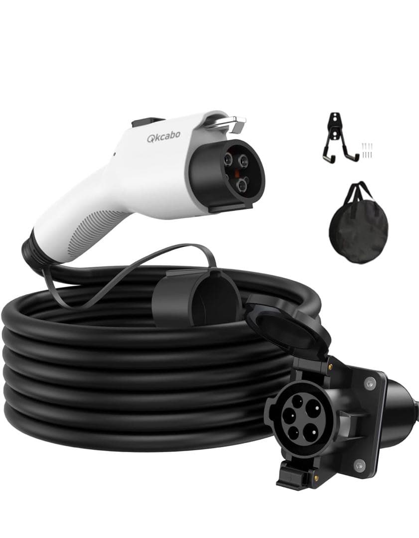 Qkcabo 32A 電気自動車充電器延長ケーブル