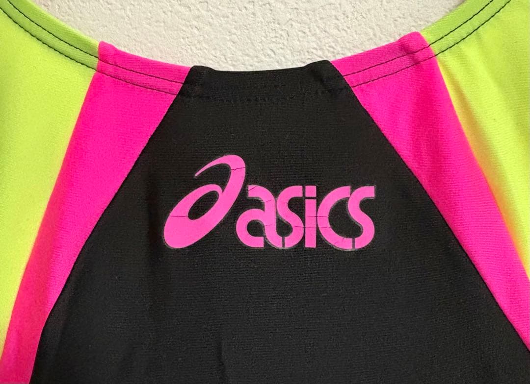 ASICS ブラック× 蛍光イエロー × ピンク 旧式ハイドロCD