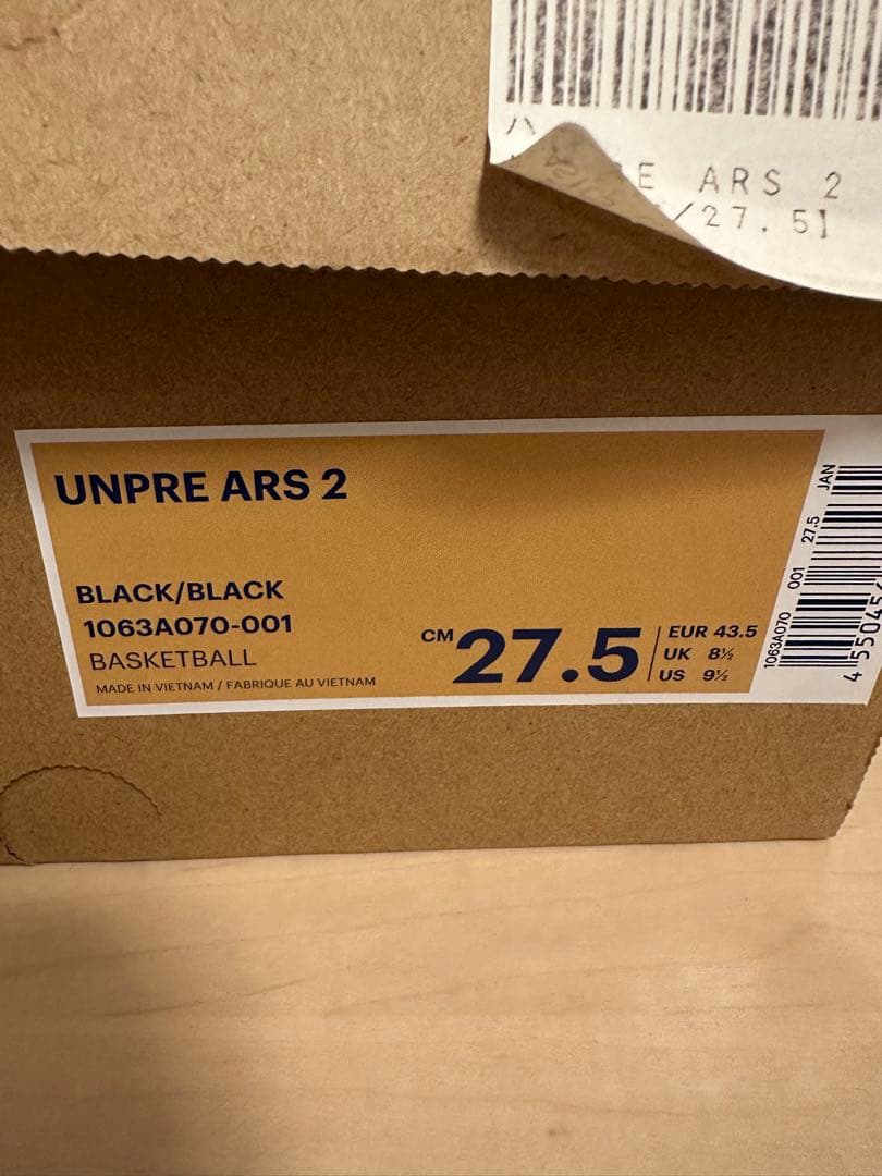 UNPRE ARS 2 アンプレアース2 asics バッシュ