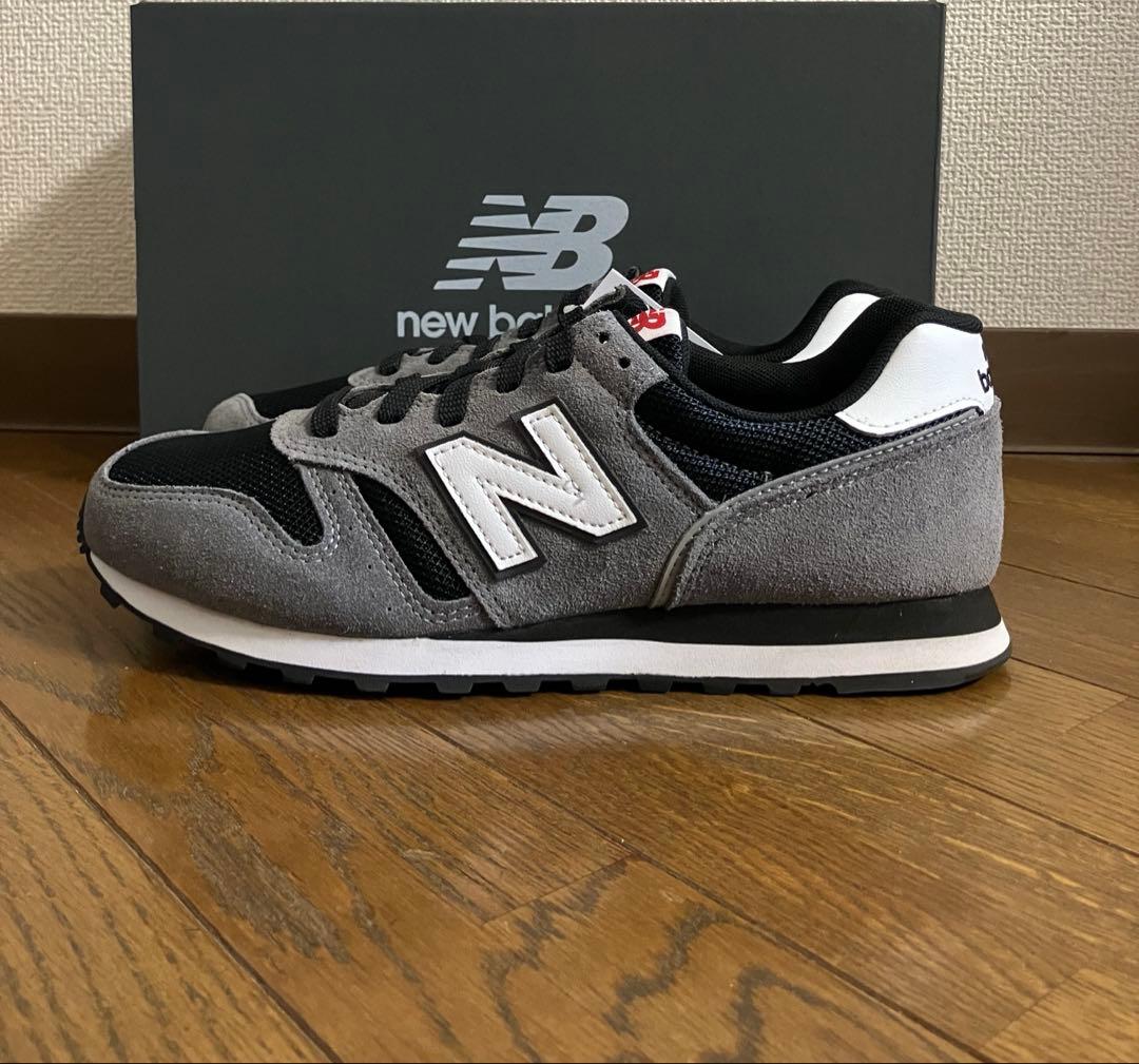23.5cm ニューバランスML373グレー&ブラックカラー