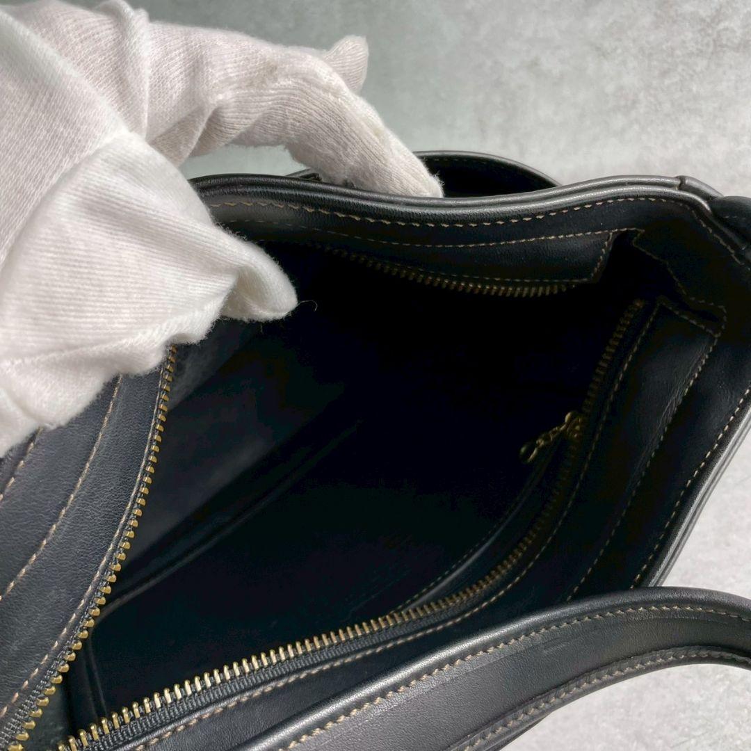 バッグ vintage coach shoulder bag leather black