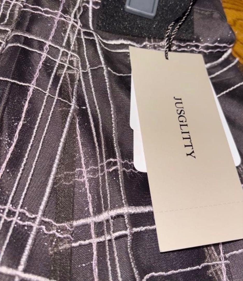 【新品タグ付き】JUSGLITTY チェックスカート モカ茶　ジャスグリッティー