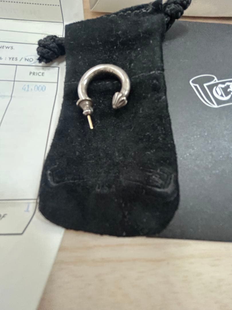 【週末値下げ】CHROME HEARTS プレーンフープピアス