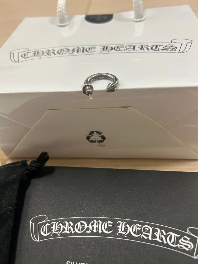 【週末値下げ】CHROME HEARTS プレーンフープピアス