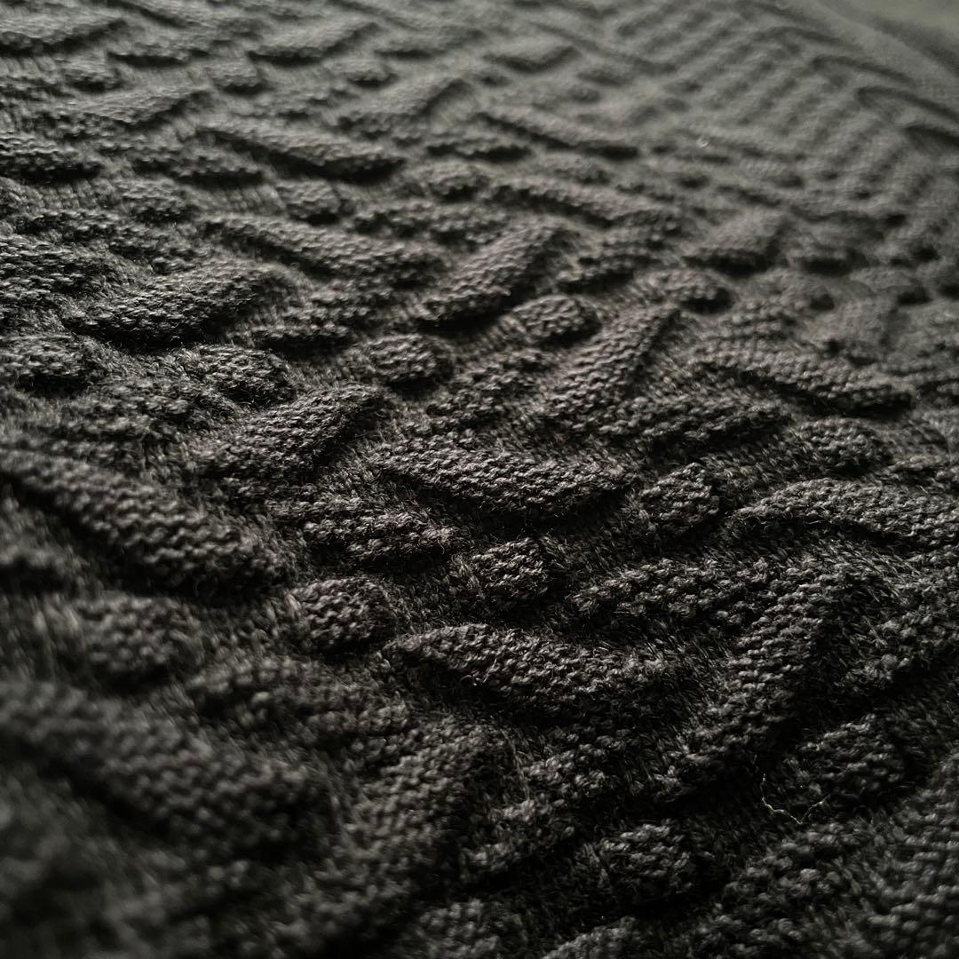 \"希少\"【yashiki】「初花ニットブルゾン」 ニット ブルゾン 黒 L