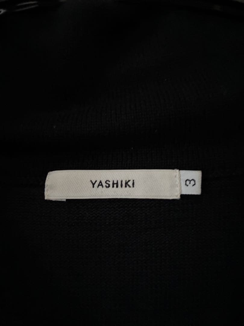 \"希少\"【yashiki】「初花ニットブルゾン」 ニット ブルゾン 黒 L