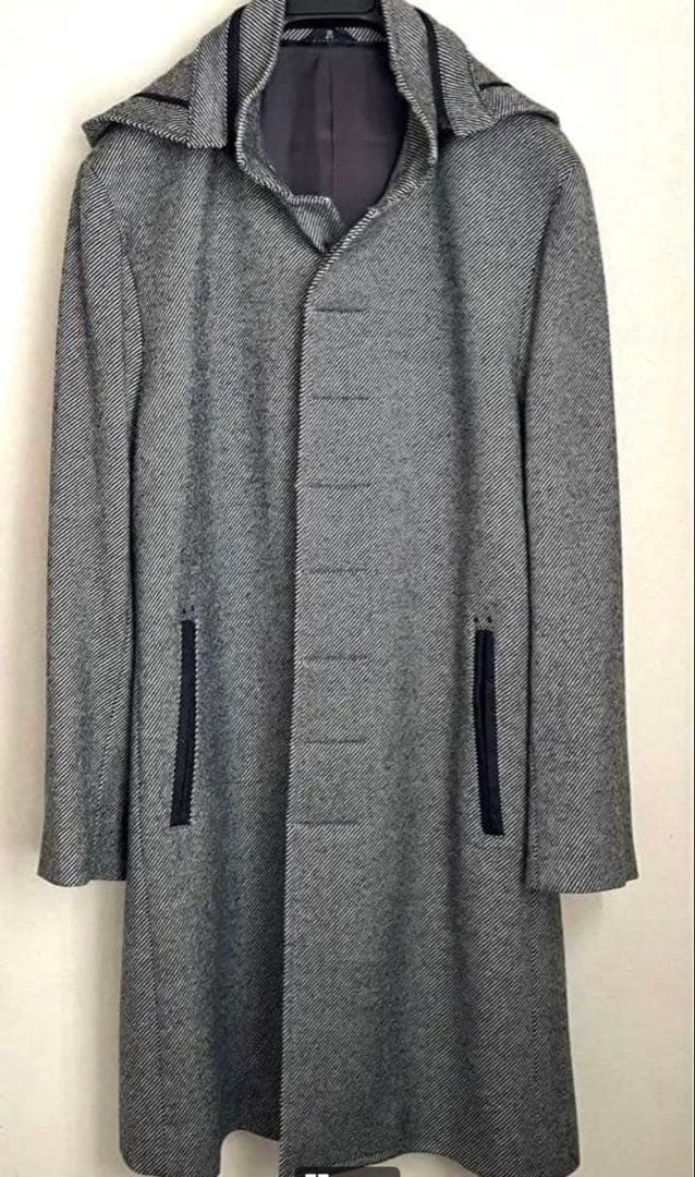 ランバンコレクション フード スタンドカラー 2way コート ウールコート