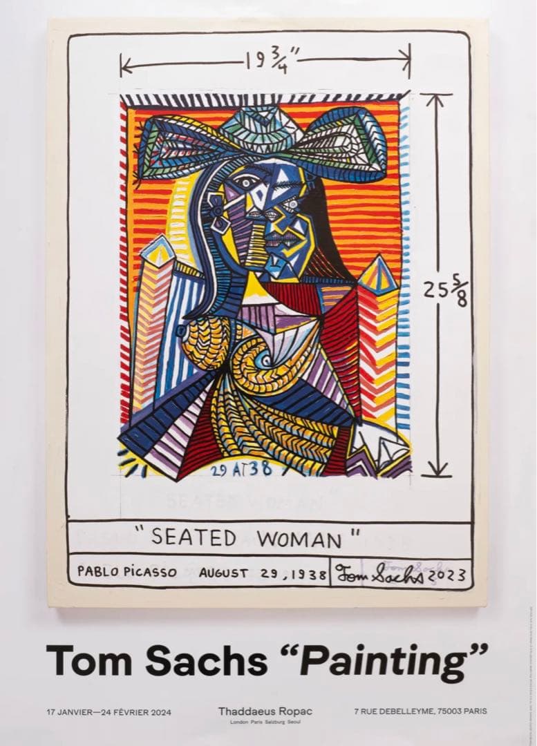 【残1枚】トム・サックス展　A2ポスター　Tom Sachs 2024 ピカソ