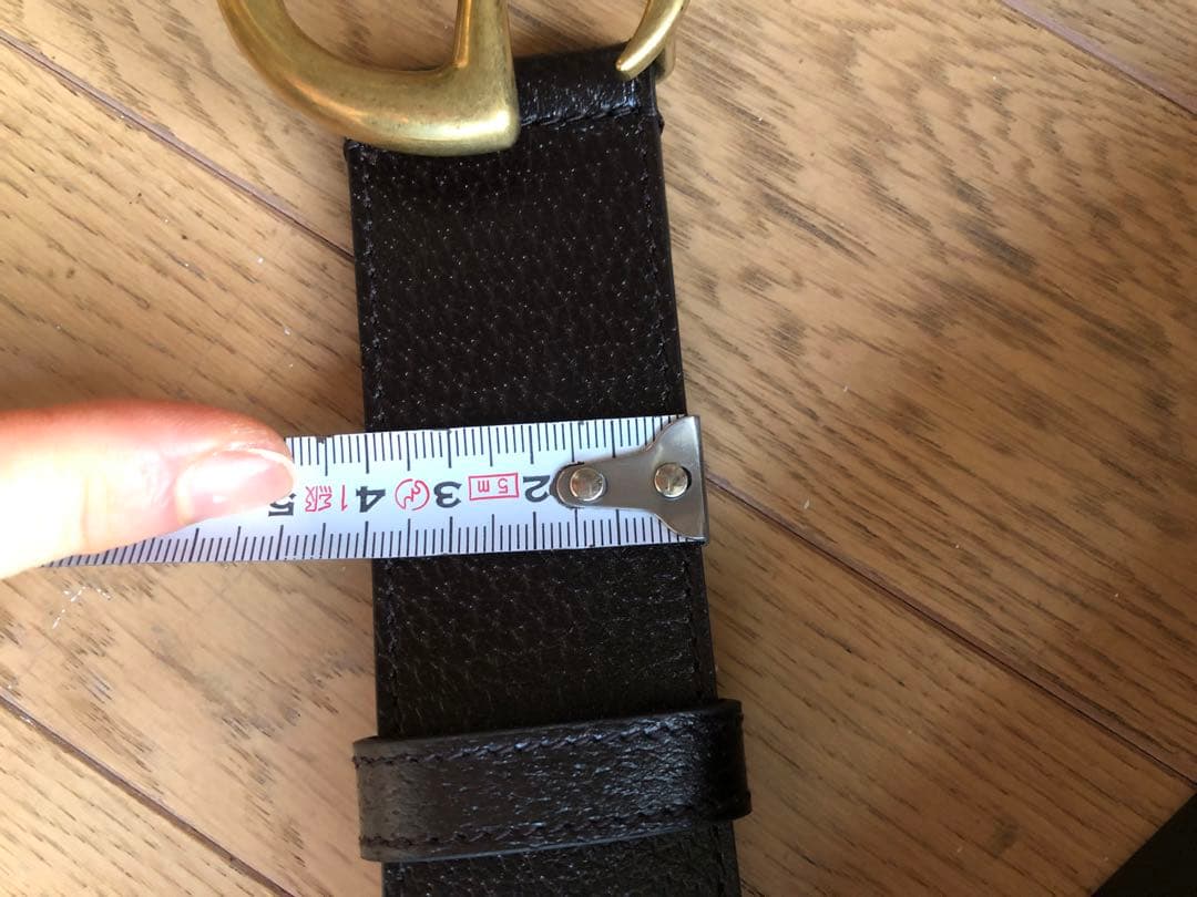 GUCCI 茶色レザーベルト 幅約4cm 11様こ専用です。