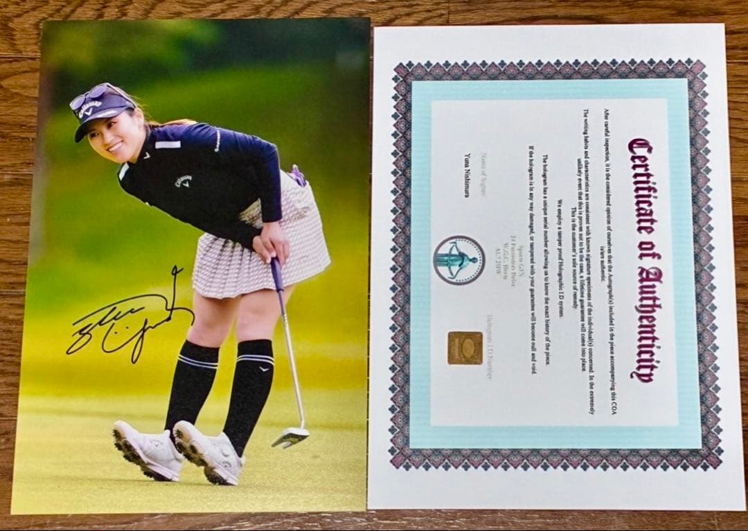 新品未使用！西村優菜 直筆サイン入フォト保証書付 - メルカリ