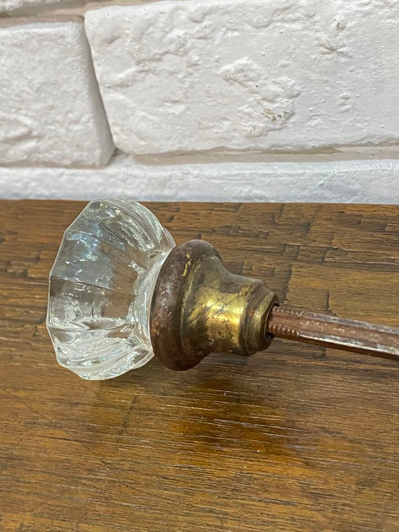 ⭐️【全国送料無料】アンティーク　ドアノブ　取って　USA ビンテージ　ガラス