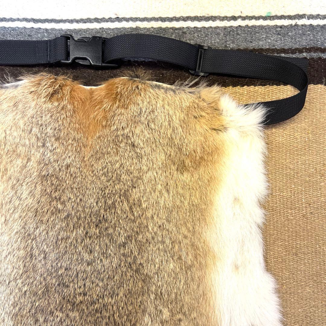 強度抜群 ラビット尻あて ワイド 尻皮 登山 ウサギ毛皮敷物 冬キャンプ