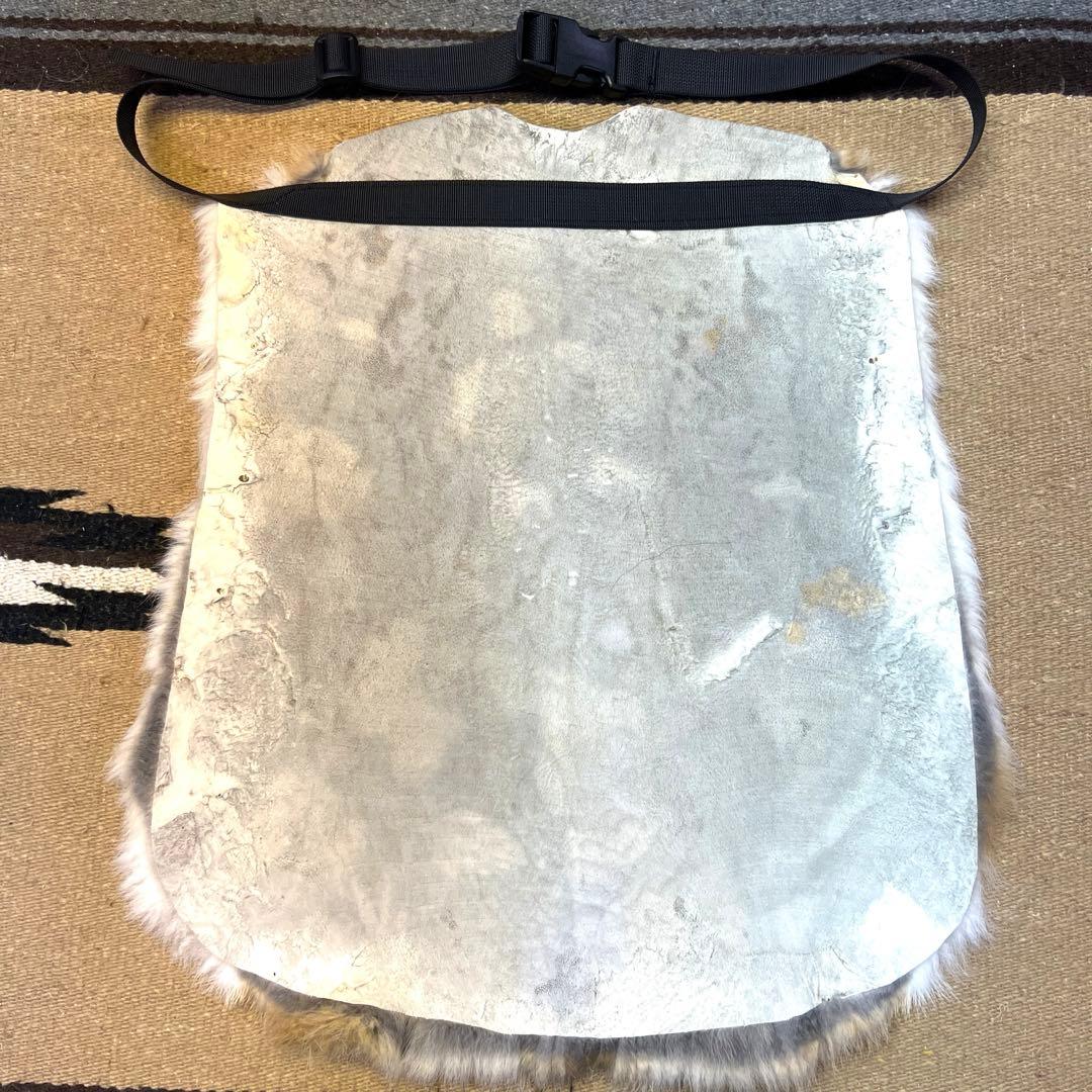 強度抜群 ラビット尻あて ワイド 尻皮 登山 ウサギ毛皮敷物 冬キャンプ