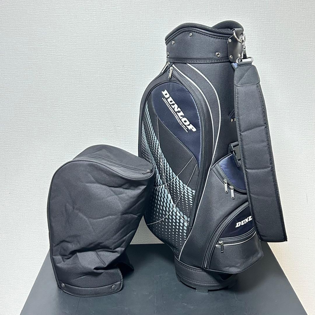 ダンロップ キャディバッグ ブラック フード付 綺麗め