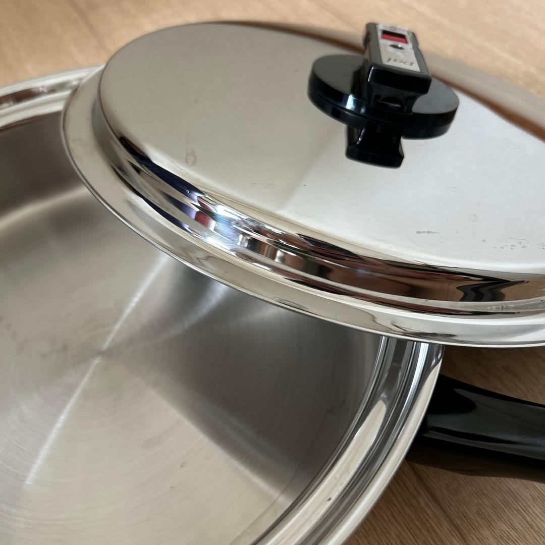 pal 無水鍋　蓋付きフライパン 30cm 《IH非対応》