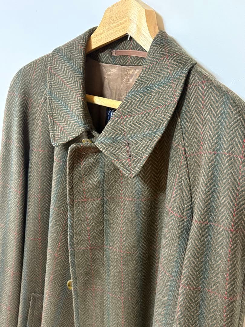 Burberrys ウールヘリンボーン バルマカーンコート イギリス製