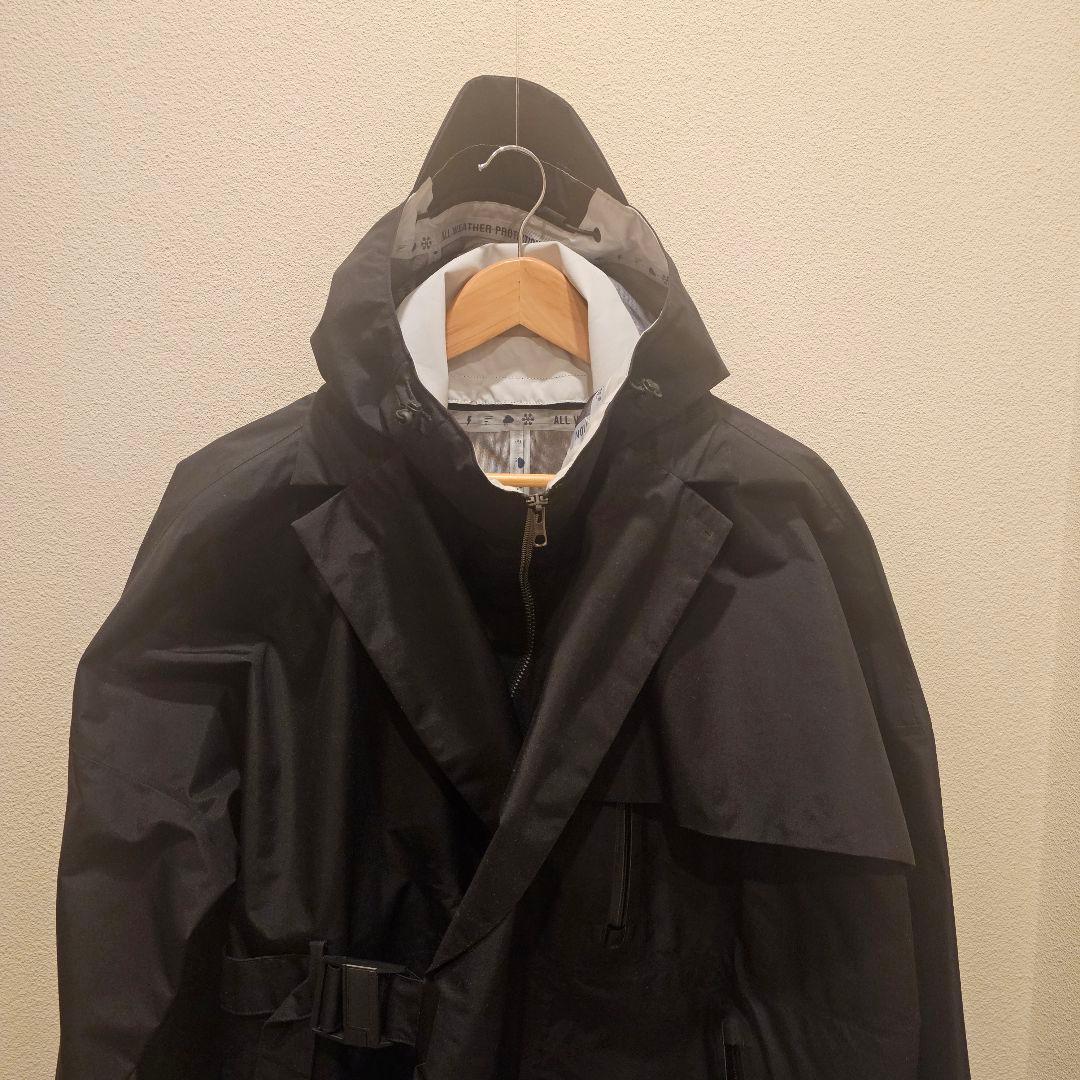 F/CE.® WRAP DOUBLE BRESTED CTオールウェザーコート黒