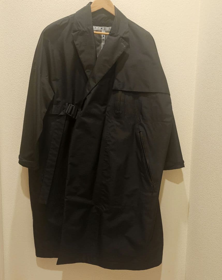 F/CE.® WRAP DOUBLE BRESTED CTオールウェザーコート黒