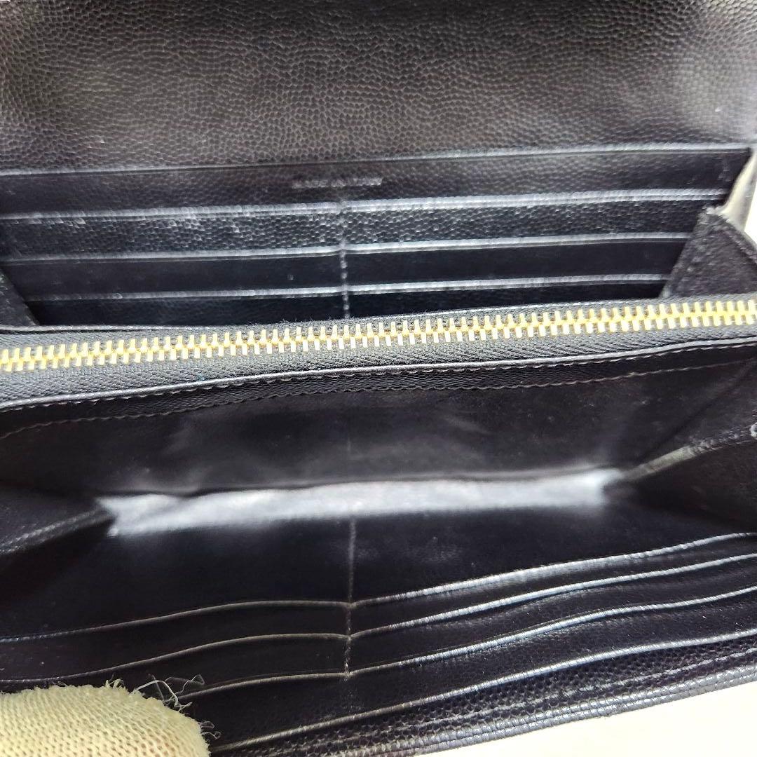 ✨未使用級　付属品完備✨サンローラン　長財布　フラップ　カサンドラ　キャビア