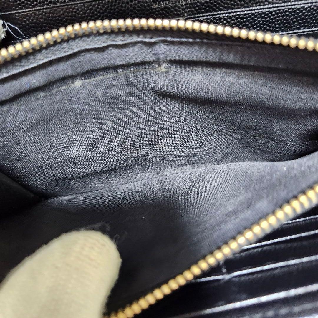 ✨未使用級　付属品完備✨サンローラン　長財布　フラップ　カサンドラ　キャビア