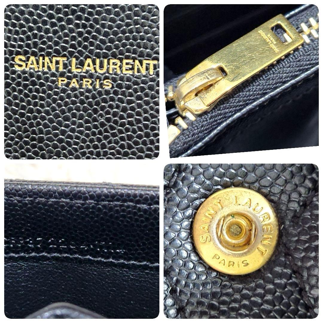 ✨未使用級　付属品完備✨サンローラン　長財布　フラップ　カサンドラ　キャビア