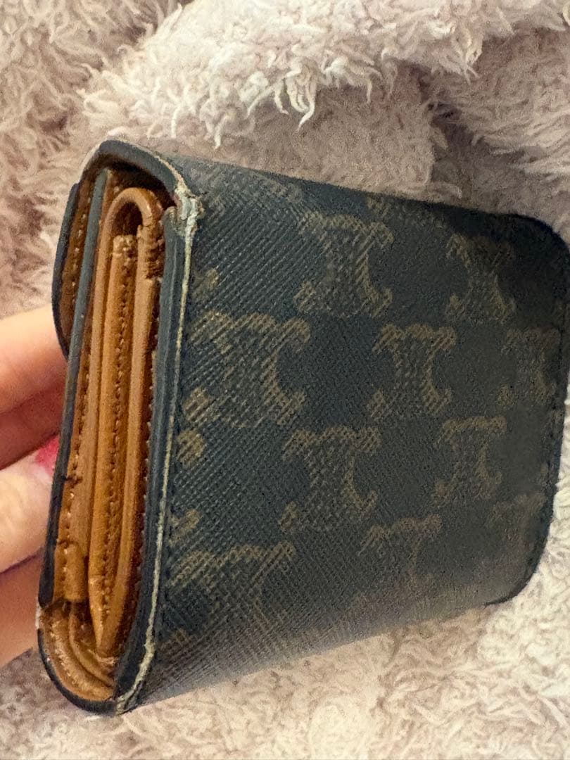 CELINE セリーヌ トリオンフ 三つ折り財布 ヴィンテージ ブラウン