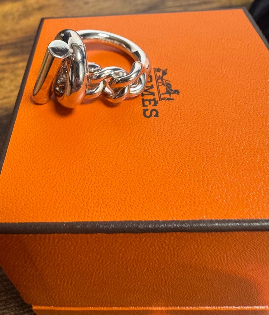 HERMES エルメス クロワゼット リングGM 53 使用数回 - メルカリ