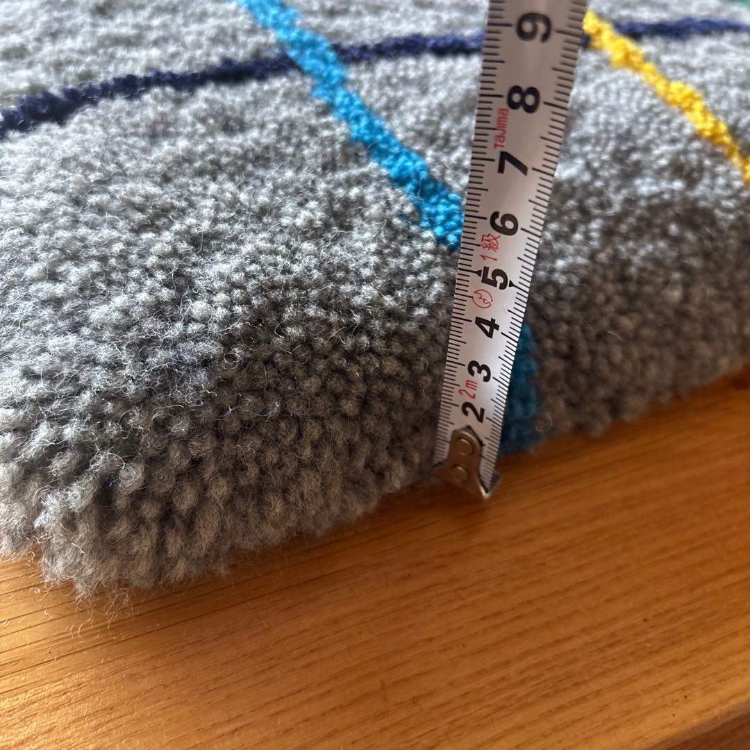 お年玉価格！ノッティング織り シートラグ ウール 椅子敷き 毛糸 手作り