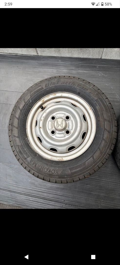 24年 ホンダ車 軽バン軽トラYOKOHAMA145/80R122本 ホイール付 24年