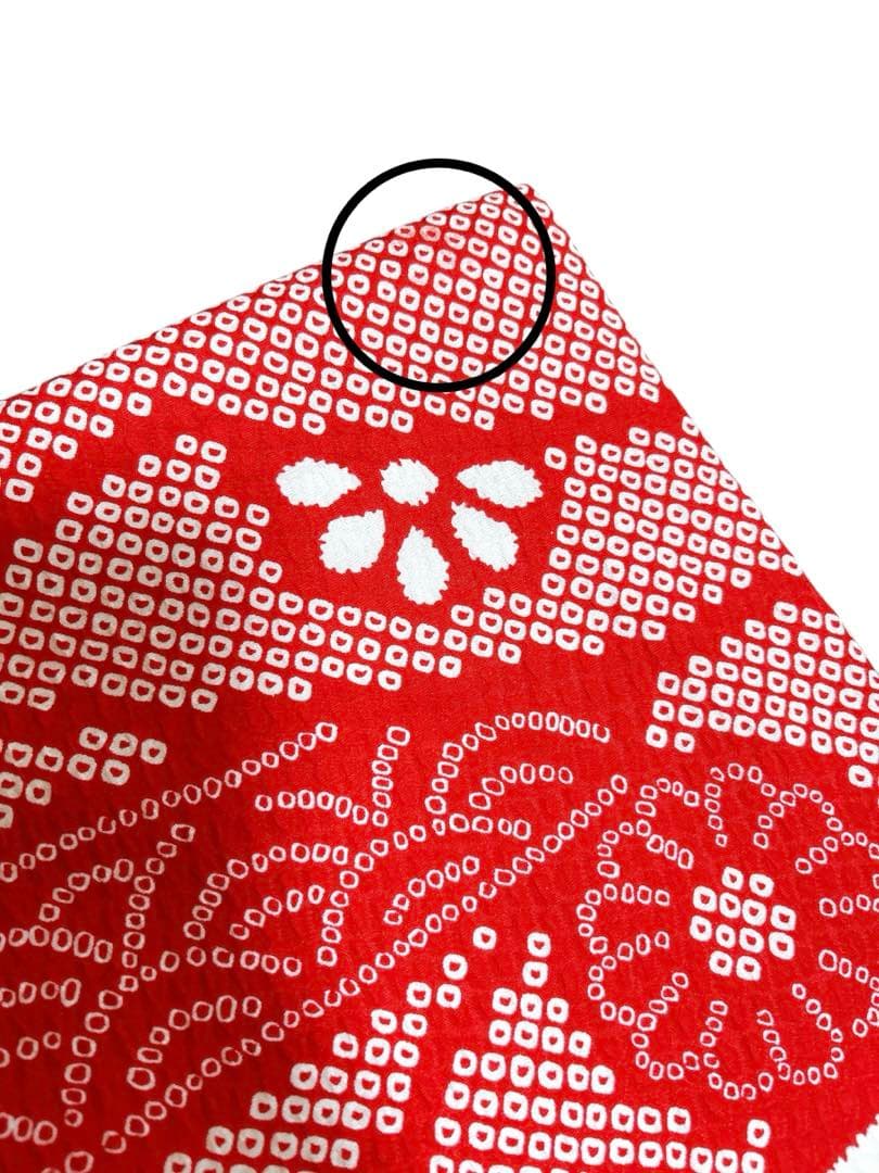 正絹鹿の子柄♡七五三 3歳 女の子 フルセット 一式 赤系 刺繍入り被布