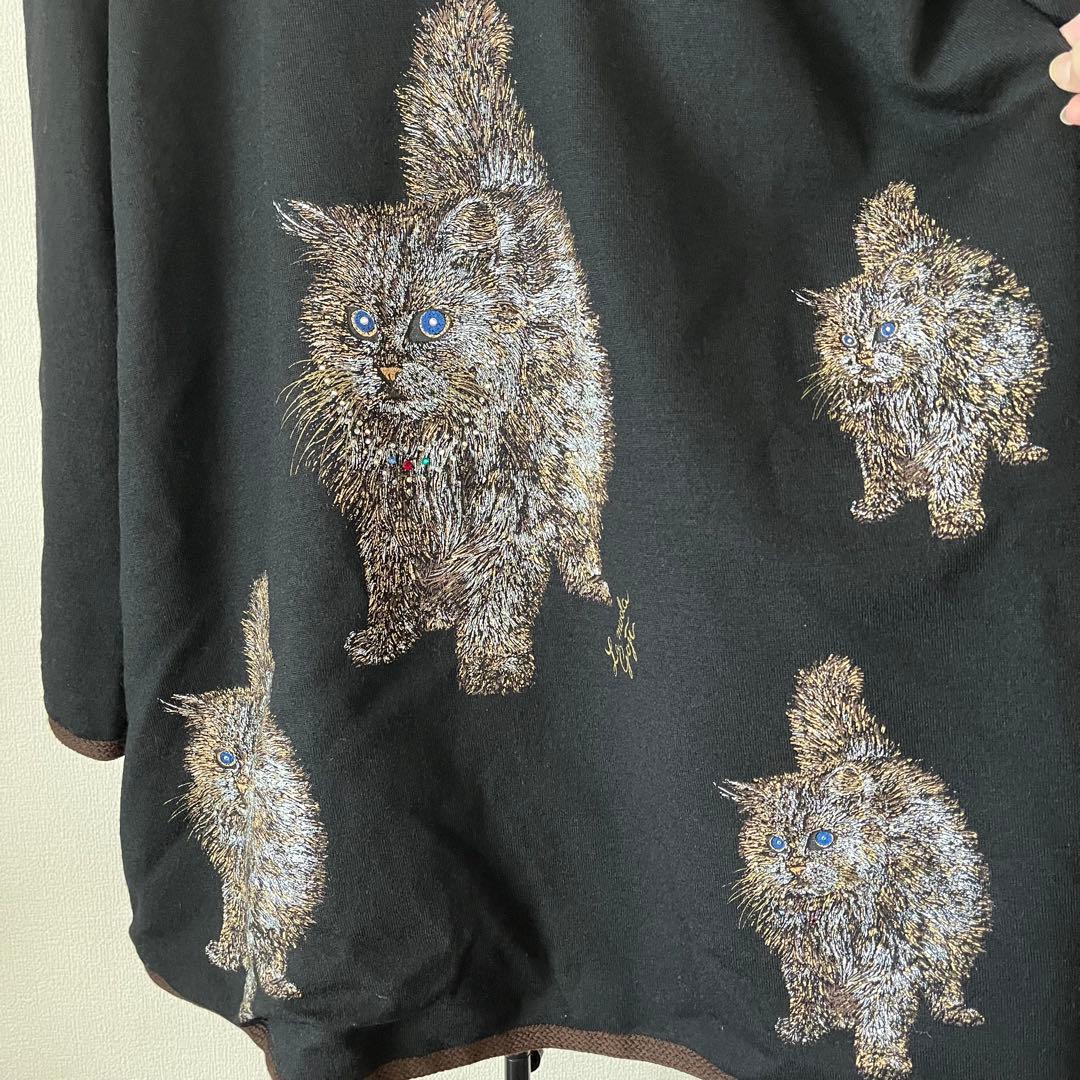 伊太利屋 ＊猫 ポンチョ ウール