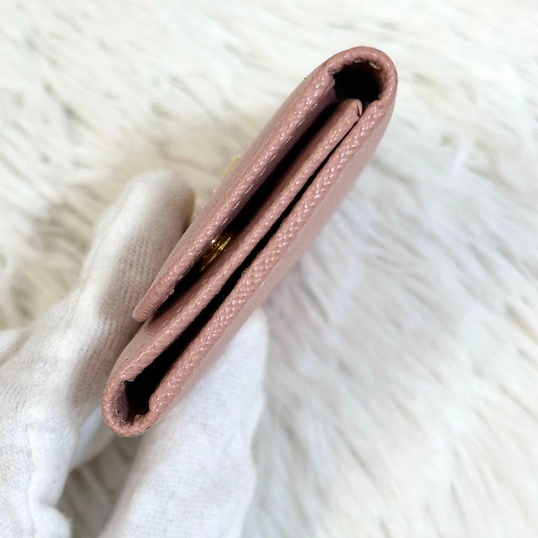 未使用級美品♡⟡.·PRADA キーケース サフィアーノ メタル ピンク