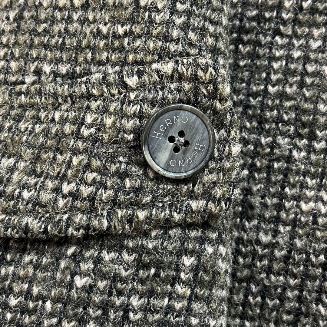 大きいサイズ 】 ヘルノ ダッフルコート ミックスツイード フード