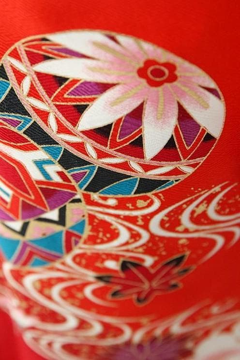 7歳 女の子 着物 七五三　四つ身 7-035